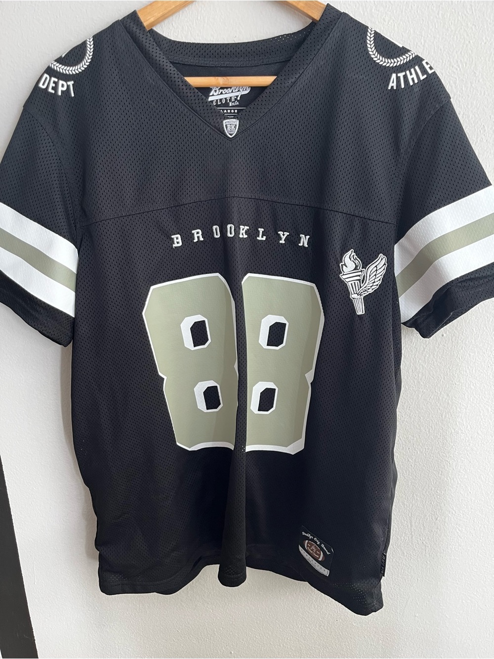 Brooklyn Cloth Black Jersey with Olive Accents